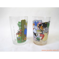 Lot verres à moutarde "Babar"