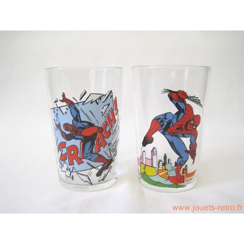 Lot verres à moutarde "Spiderman"