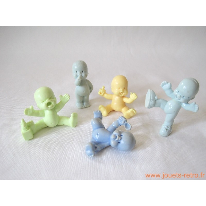 "Les Babies" lot de 5 figurines pastel