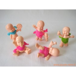 "Les Babies" lot de 5 figurines chair + habits