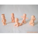 "Les Babies" lot de 5 figurines chair