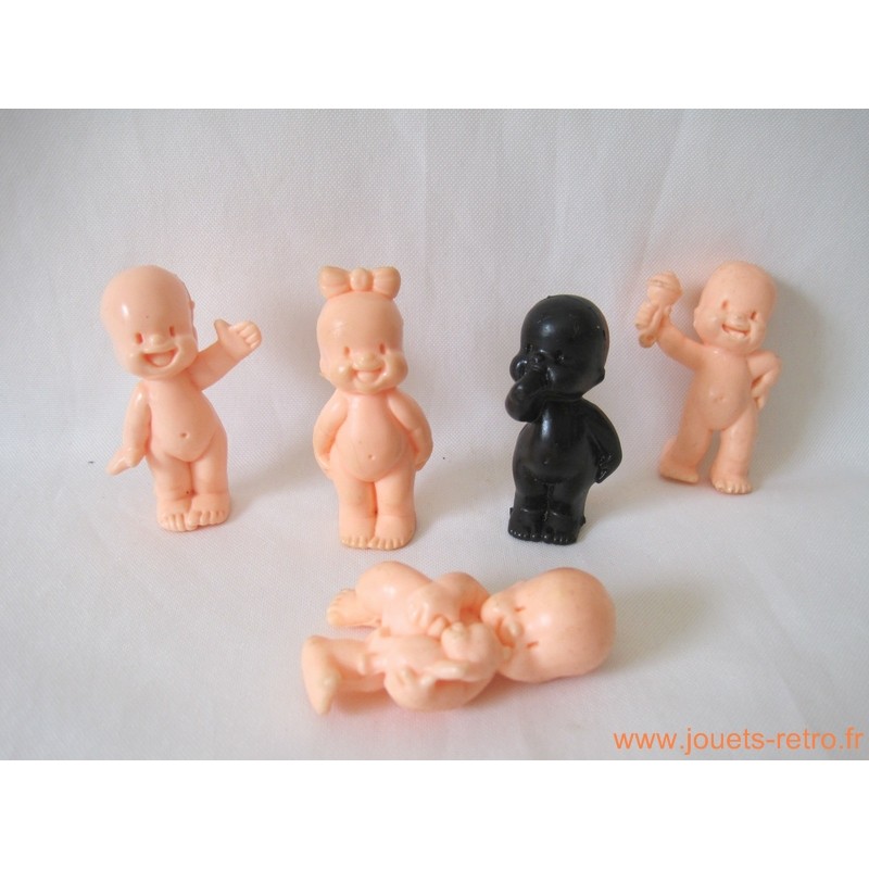 "Les Babies" lot de 5 figurines chair + noire