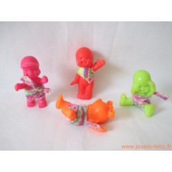 "Les Babies" lot de 4 figurines fluo + habits