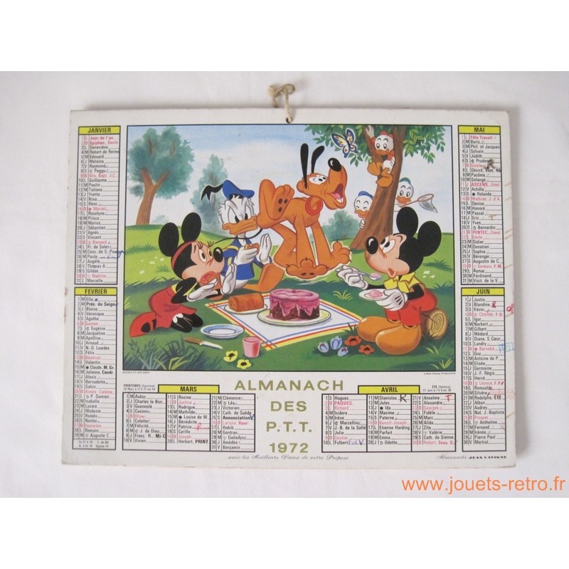 Almanach des PTT 1972 Disney