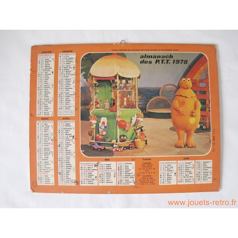Almanach des PTT 1978 L'île au enfants