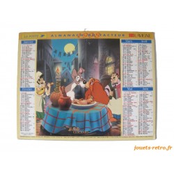 Almanach du facteur 1998 Disney "La Belle et le Clochard + Hercule