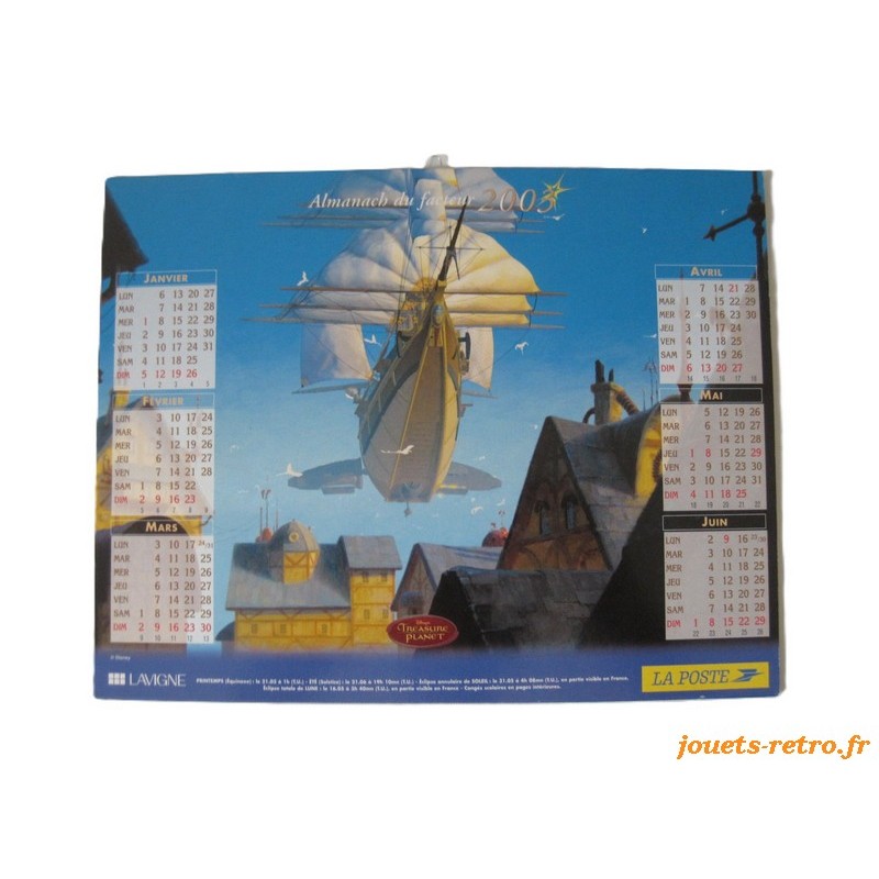 Almanach du facteur 2003 Disney "La planète au trésor"
