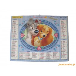 Almanach du facteur 2007 Disney "La Belle et le Clochard + La Petite Sirène"