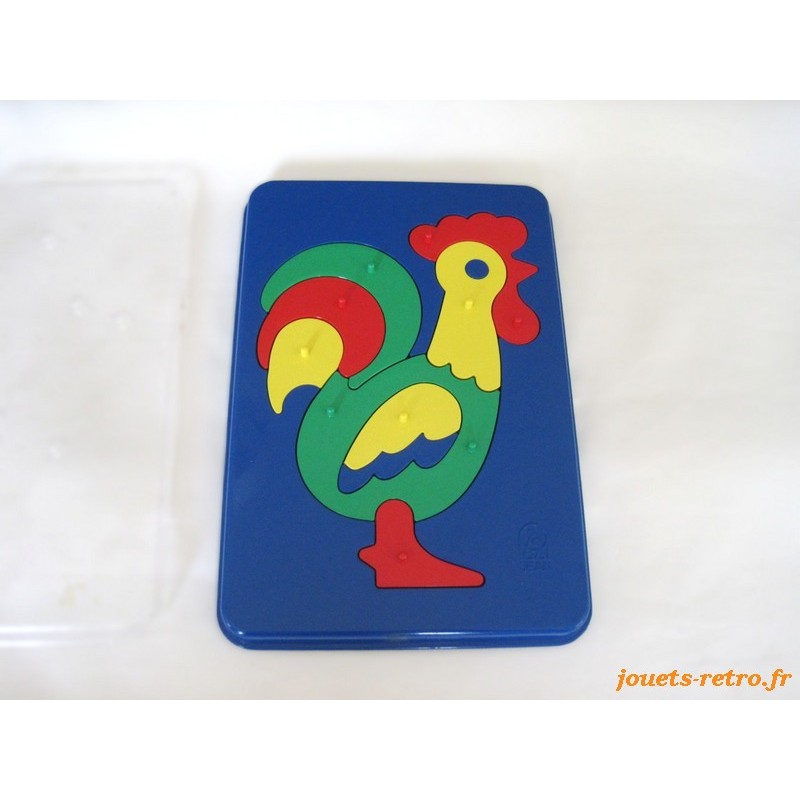 Puzzle formes et couleurs vintage "Coq" - Jean