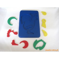 Puzzle formes et couleurs vintage "Coq" - Jean