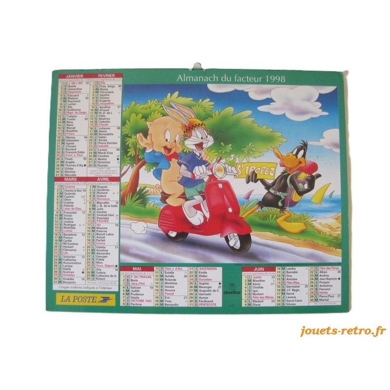 Almanach du facteur 1998 "looney Tunes"