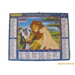 Almanach du facteur 2004 Disney "Le roi lion + Winnie"
