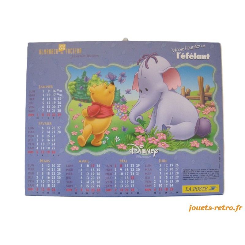 Almanach du facteur 2006 Disney "Winnie l'ourson et l'éfélan"