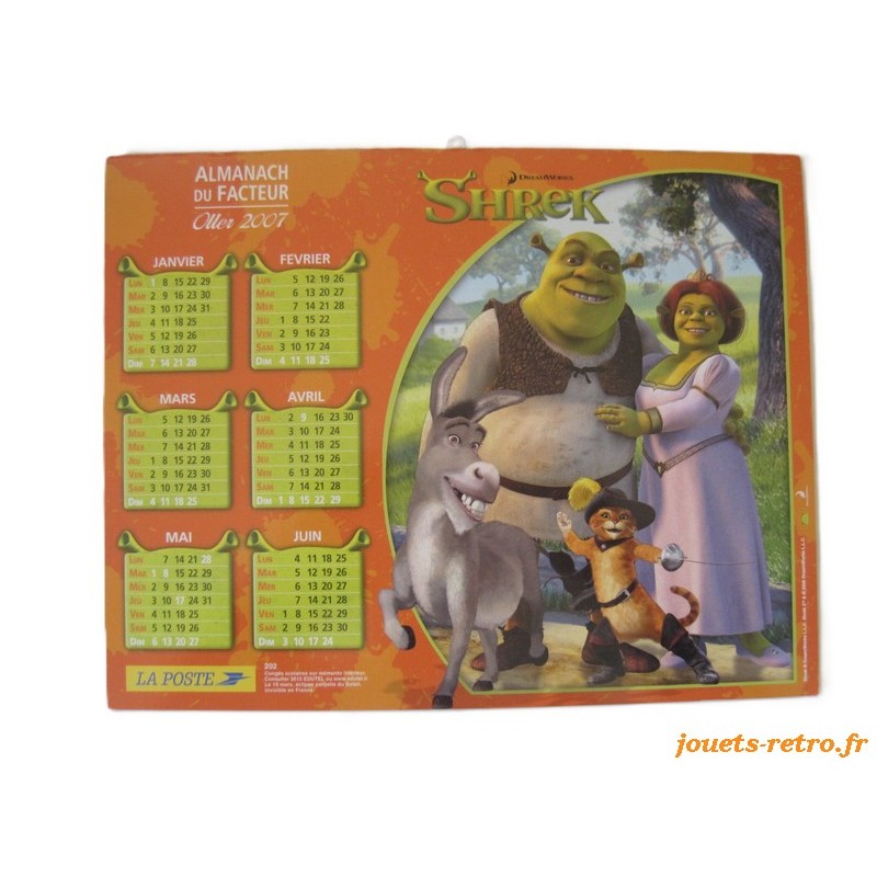 Almanach du facteur 2007 "Shrek"