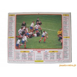 Almanach du facteur 1989 "rugby + marathon"