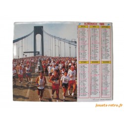 Almanach du facteur 1989 "rugby + marathon"