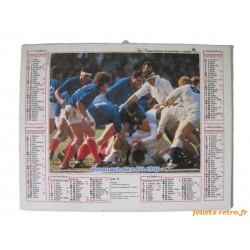 Almanach du facteur 1988 "football + rugby"