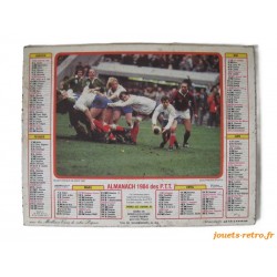 Almanach du facteur 1984 "rugby + patinage"