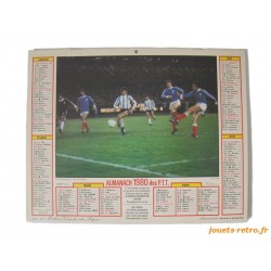 Almanach du facteur 1980 "football + rugby"