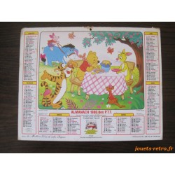 Almanach des PTT 1986 Disney "Winnie + Taram"