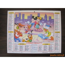 Almanach des PTT 1988 Disney "La bande à Mickey + Bernard et Bianca"