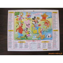 Almanach des PTT 1988 Disney "La bande à Mickey + Bernard et Bianca"