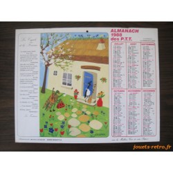 Almanach des PTT 1988 "Les fables de La Fontaine"