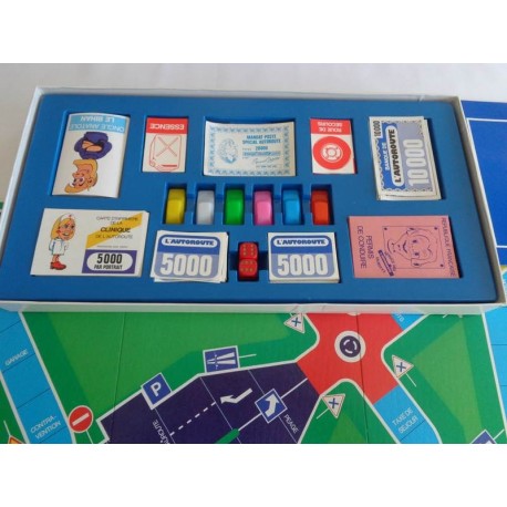 Jeu De Société Vintage L'Autoroute Dujardin - édition Ancienne, Complet Sauf Les Dés, Bon état