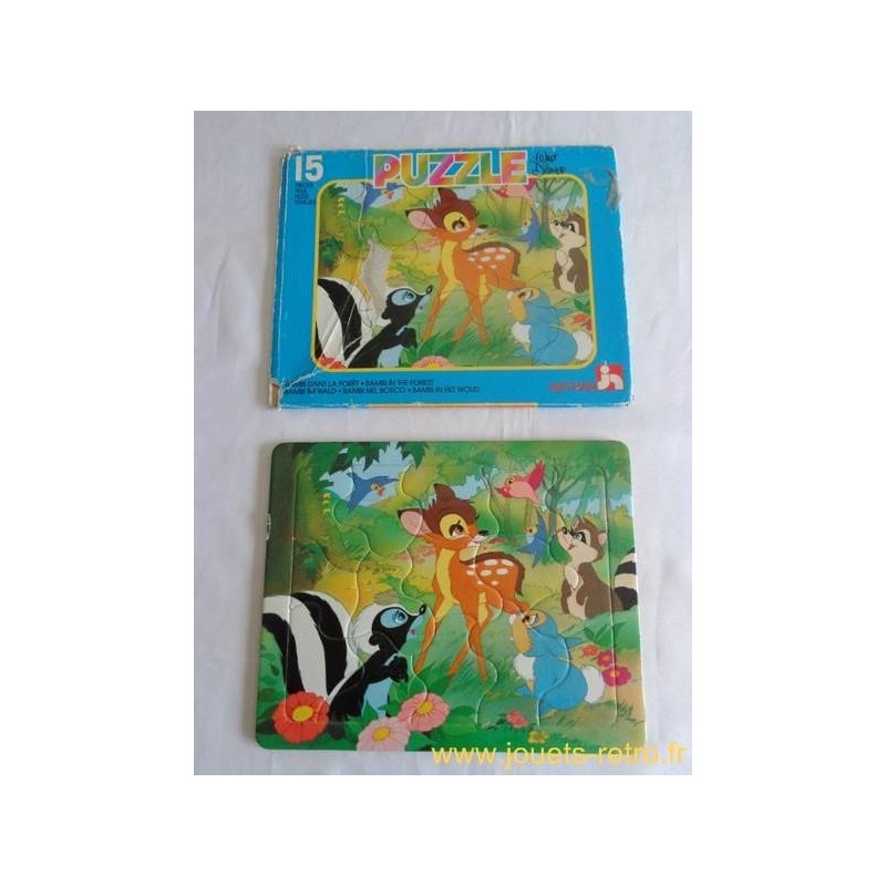 Bambi dans la forêt Puzzle Disney Nathan jouets rétro jeux de