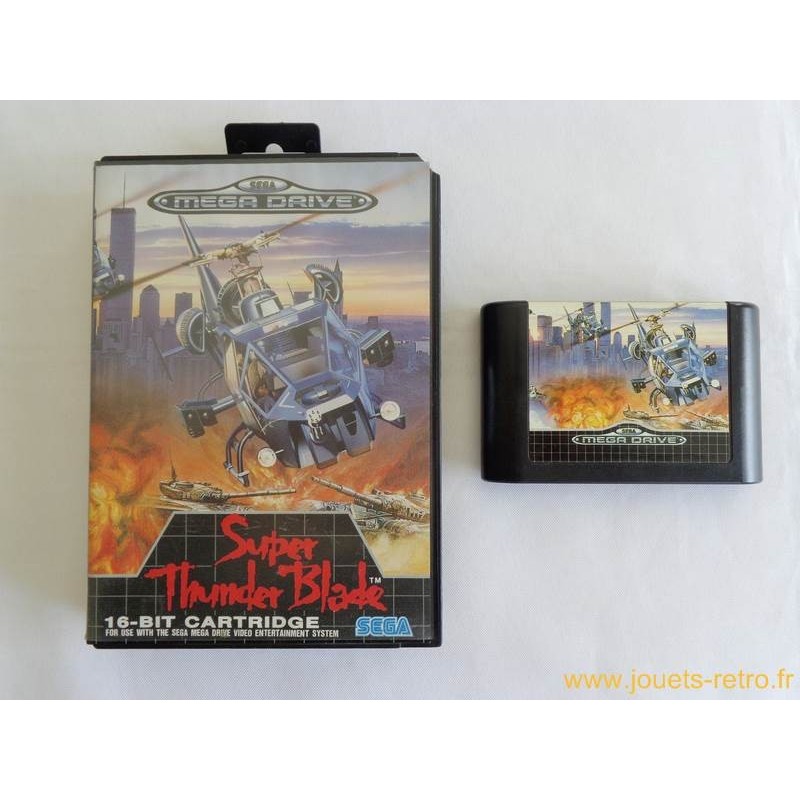 Jeu Super Thunder Blade Pour Sega Mega Drive, Occasion, état Correct, Jeu D'action/aventure Rétro