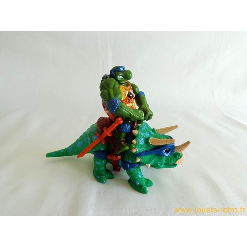 Figurine Tortues Ninja TMNT Playmates 1992 - Leo's Dingy Dino, Occasion Vintage