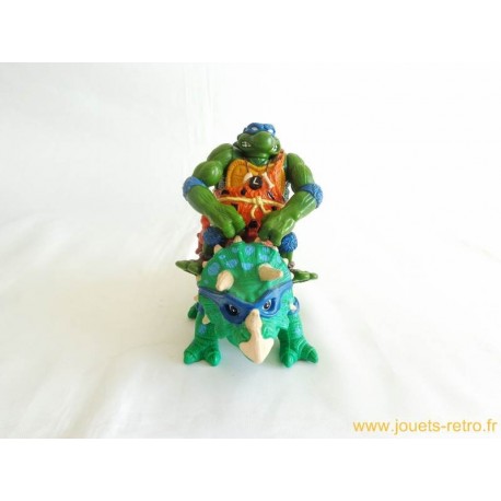 Figurine Tortue Ninja Leonardo Playmates 1992 Avec Dino - Collection TMNT Vintage