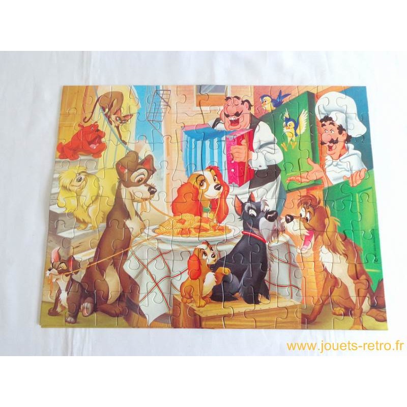 La Belle et le Clochard Puzzle Nathan 1977 - jouets rétro jeux de ...