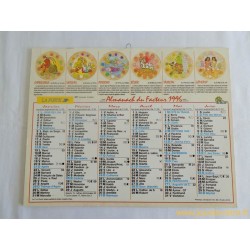 Almanach du facteur Le Zodiaque 1996
