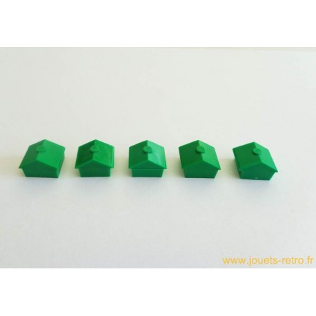 Monopoly Lot de 5 maisons vertes Modèle 2