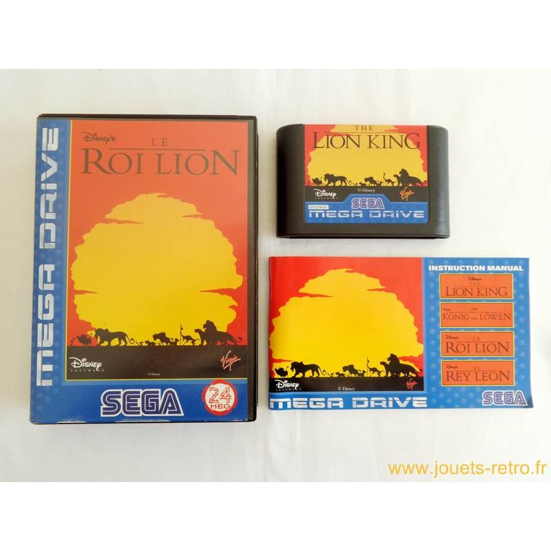 Jeu Le Roi Lion Sur Sega Megadrive - Version Boîte - Bon état