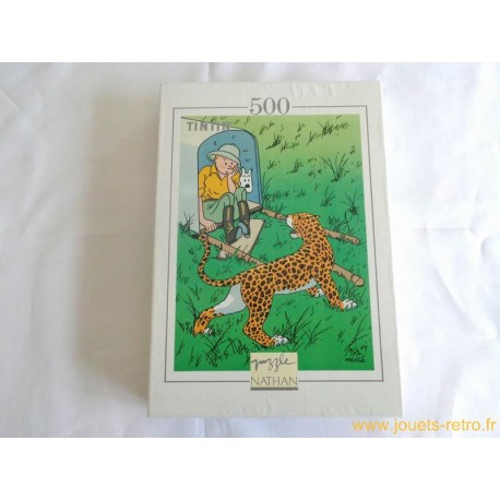 Jeux Nathan Tintin in Congo Herge Jigsaw Puzzle 500 Piece Complete
