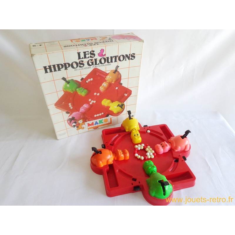 Les Hippos Gloutons MAKO 1979 - jouets rétro jeux de société figurines et  objets vintage