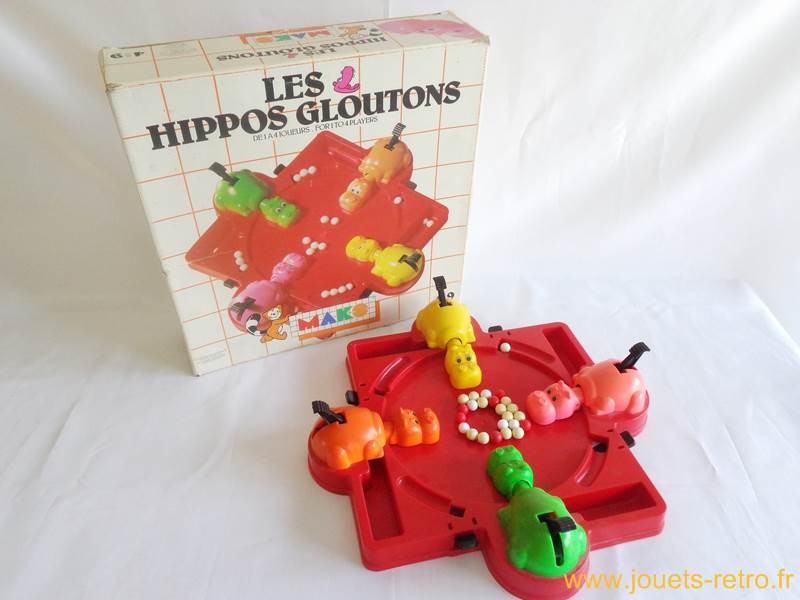 Les Hippos Gloutons MAKO 1979 - jouets rétro jeux de société figurines et  objets vintage