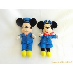 Peluches Disney vintage Mickey et Minnie Plane Crazy 