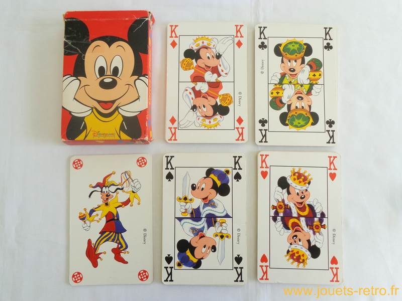 Grandes cartes à jouer Disneyland Paris - jouets rétro jeux de société  figurines et objets vintage