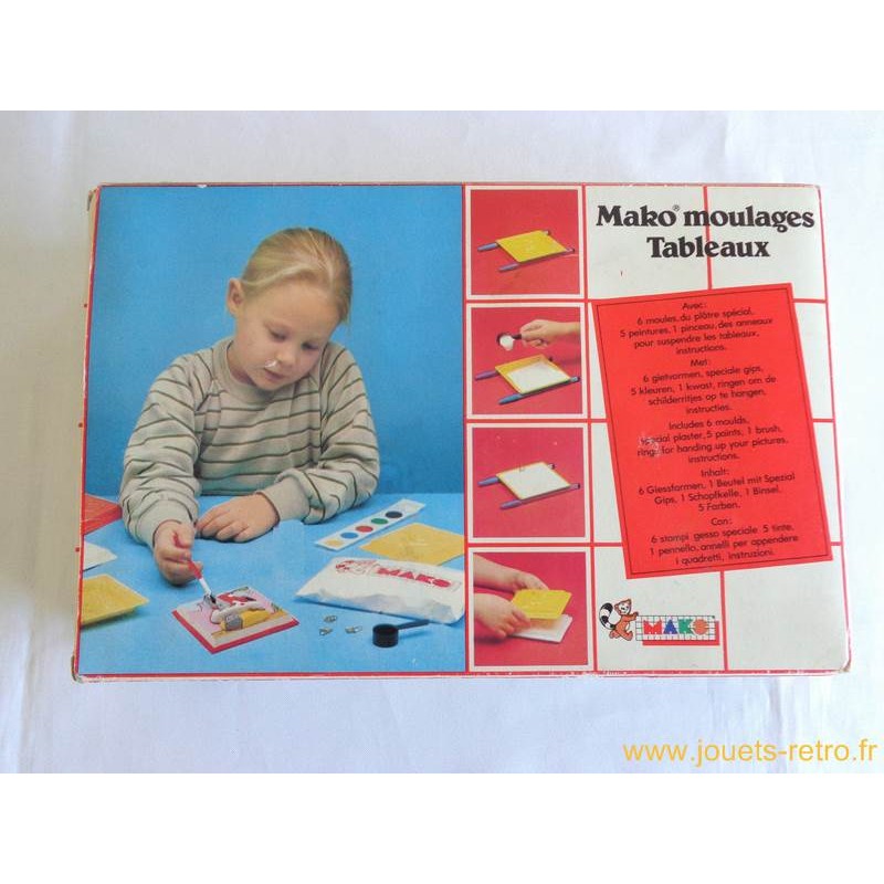 Mako moulage Tableaux Schtroumpfs 1983 - jouets rétro jeux de