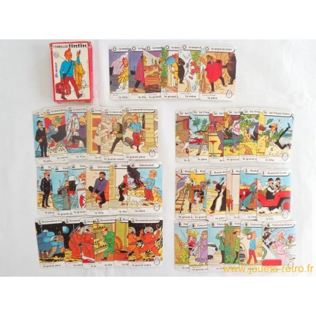 Jeu des 7 familles Tintin - Hemma 1983 - jouets rétro jeux de société  figurines et objets vintage