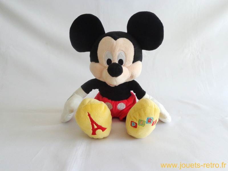 Peluche Mickey Disney Paris - jouets rétro jeux de société figurines et  objets vintage