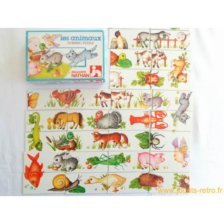Domino Puzzle Les animaux - Jeu Nathan 1979
