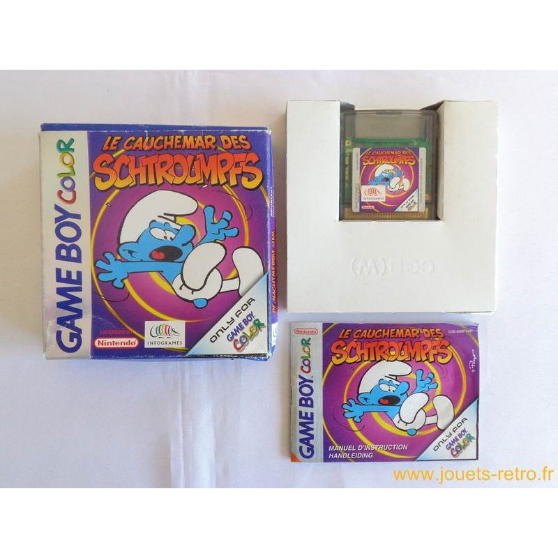 Jeux game boy Boite notice surboite Le cauchemar des schtroumpfs - Cash