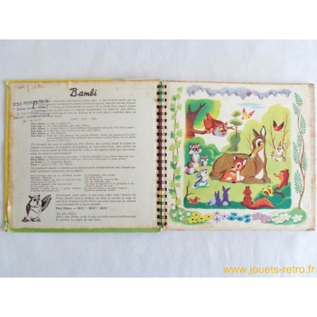 Bambi – Livre-Disque 33T Le Petit Ménestrel (1955) – Histoire Racontée – Disney