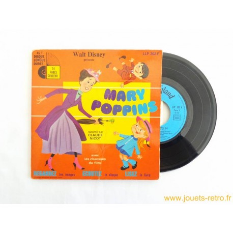 Mary Poppins - 45T Livre disque vinyle 