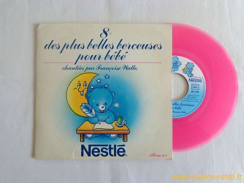 8 des plus belles berceuses pour bébé album n°1 Nestlé - 45T disque vinyle  - jouets rétro jeux de société figurines et objets vintage